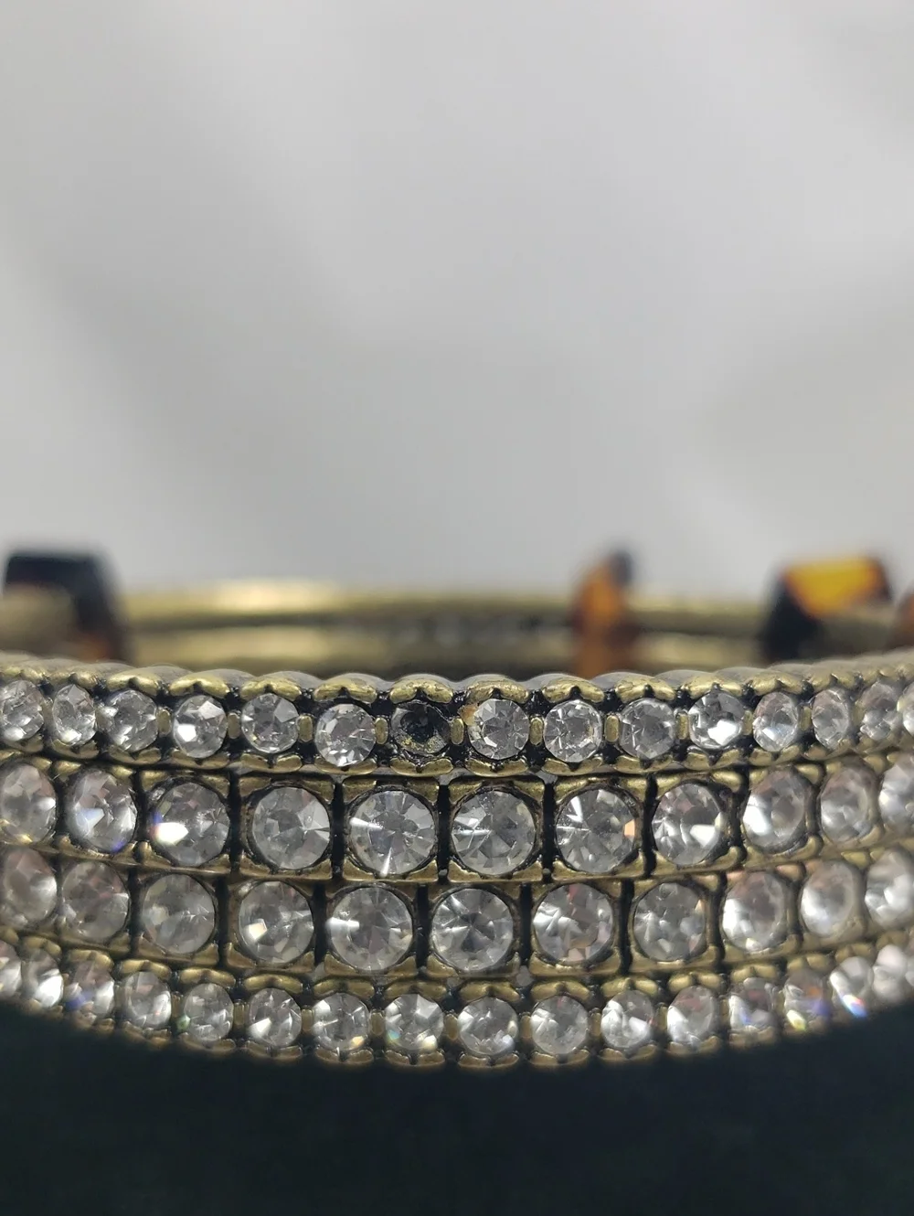 J. Crew Tortoise Rhinestones Stacked Bangle Bracelet